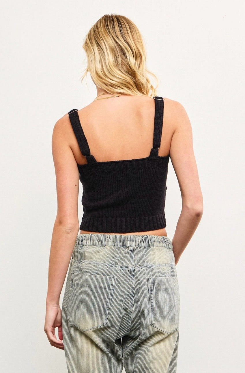 Carrie Crop Crochet Cami