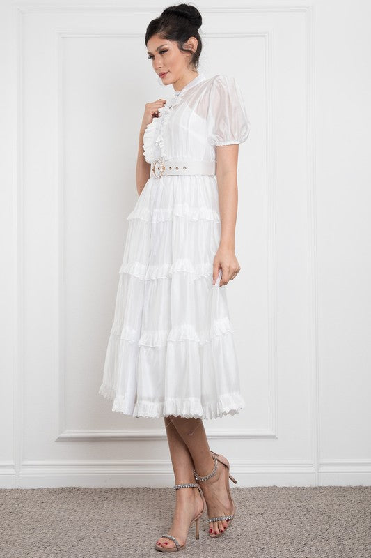 Melissa Midi Ruffle Dress