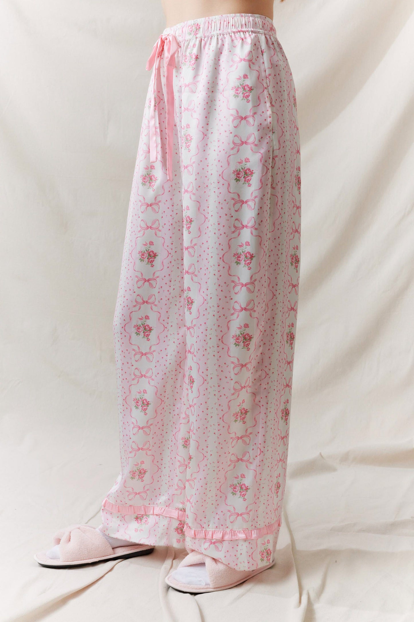 Britany Floral Satin Lounge Pajama