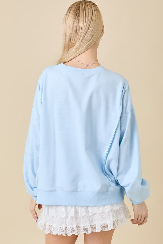 Nadine Bow Lace design Swatshirt