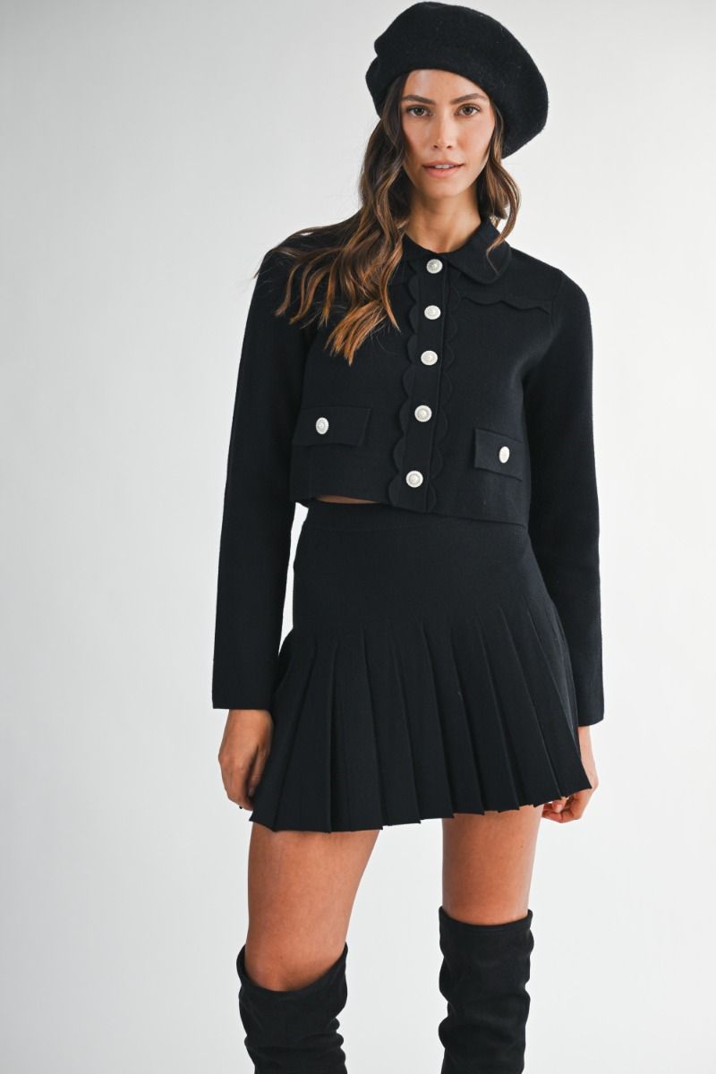 Dorianna Knit Mini Skirt Set