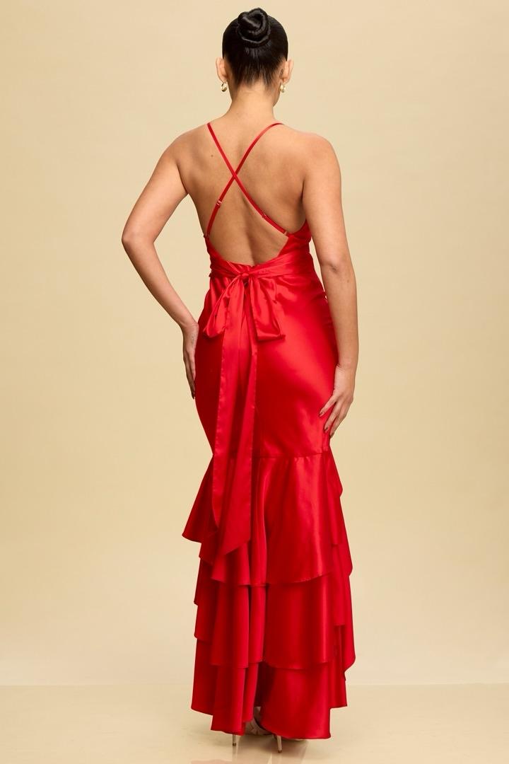 Vicki Red Gown