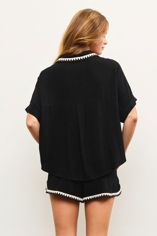 Eva Linen Macrame Shirt