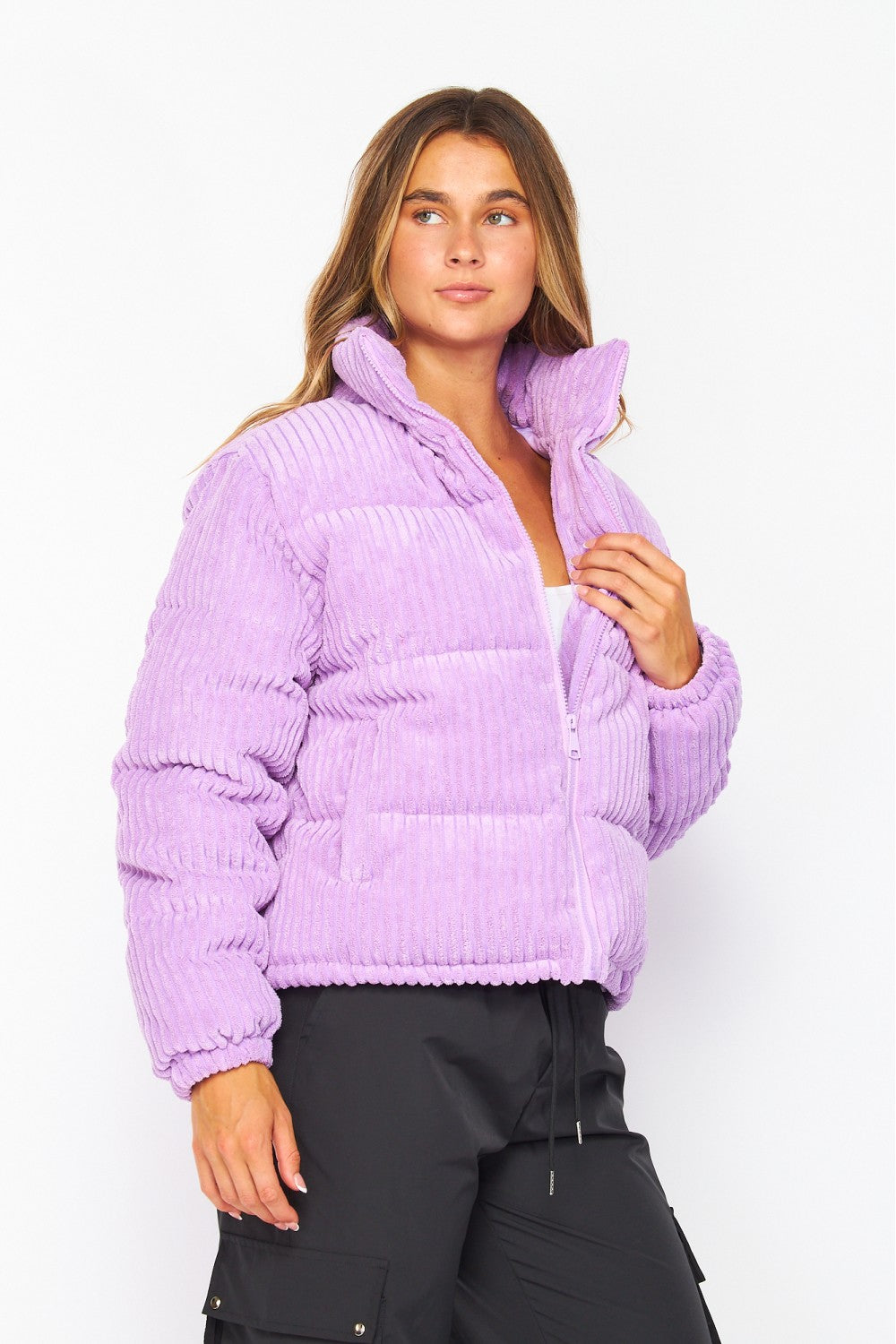 Lavinia Corduroy Puffer Coat