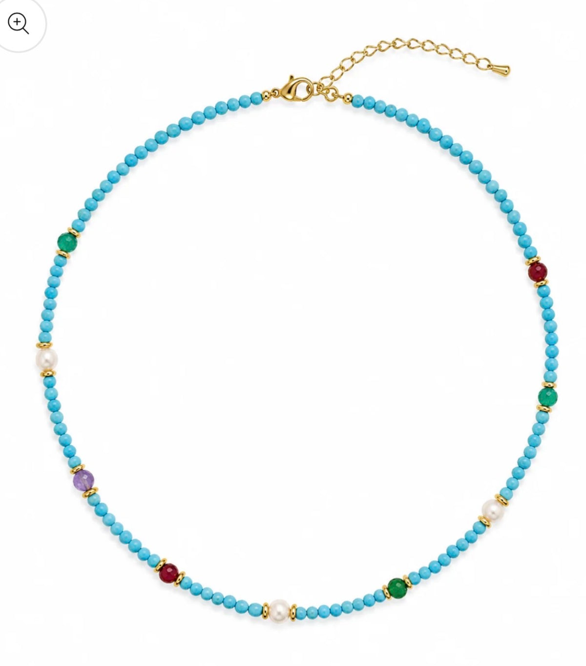 Tanya Turquoise, Pearl & Stone Necklace