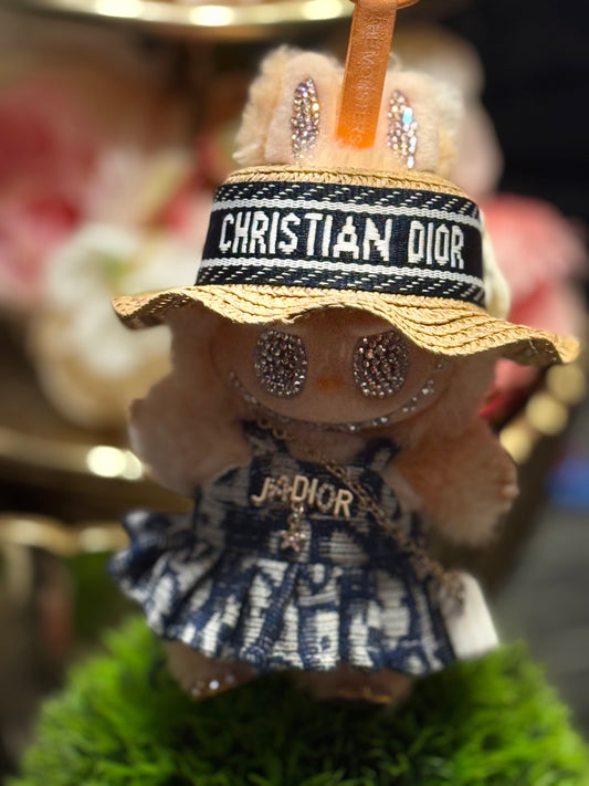 24K Labubu Custom  Big into Energy Swarovski Bling