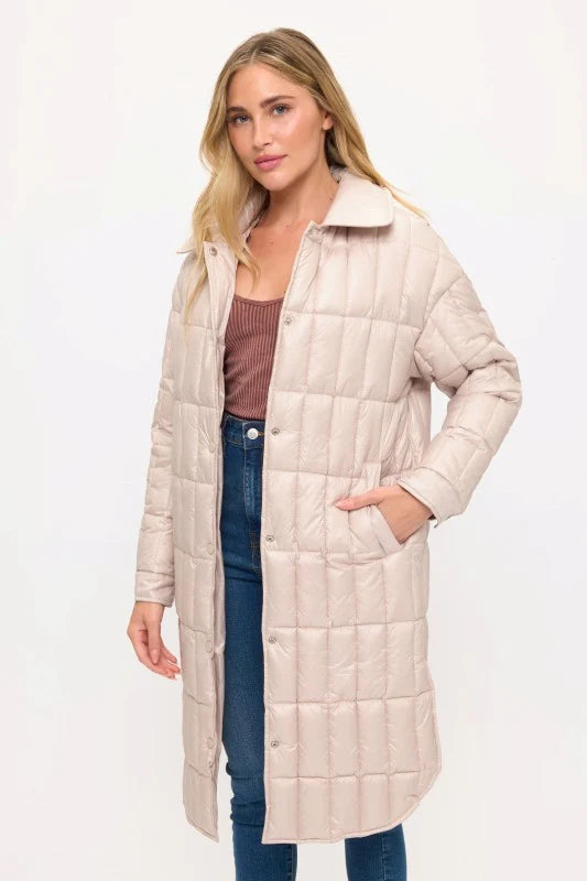 Anissa Long Light Quilted Coat