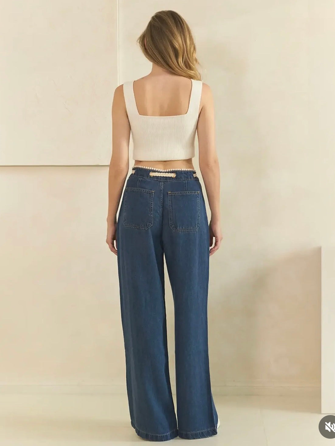 Roxanna Denim Palazzo Pant