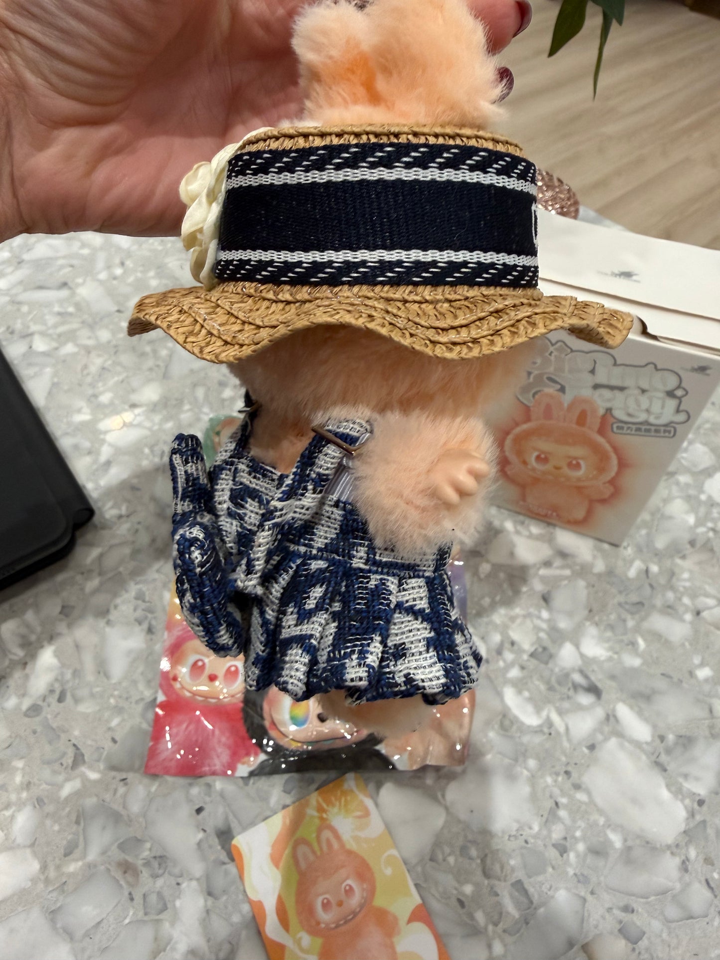 24K Labubu Custom  Big into Energy Swarovski Bling