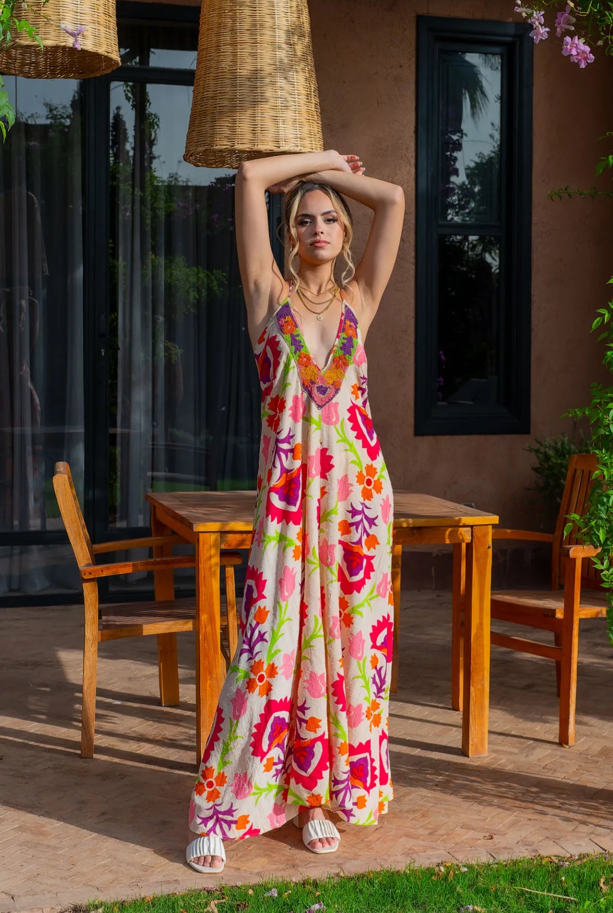 Simoon Resort Embelished Maxi Dress