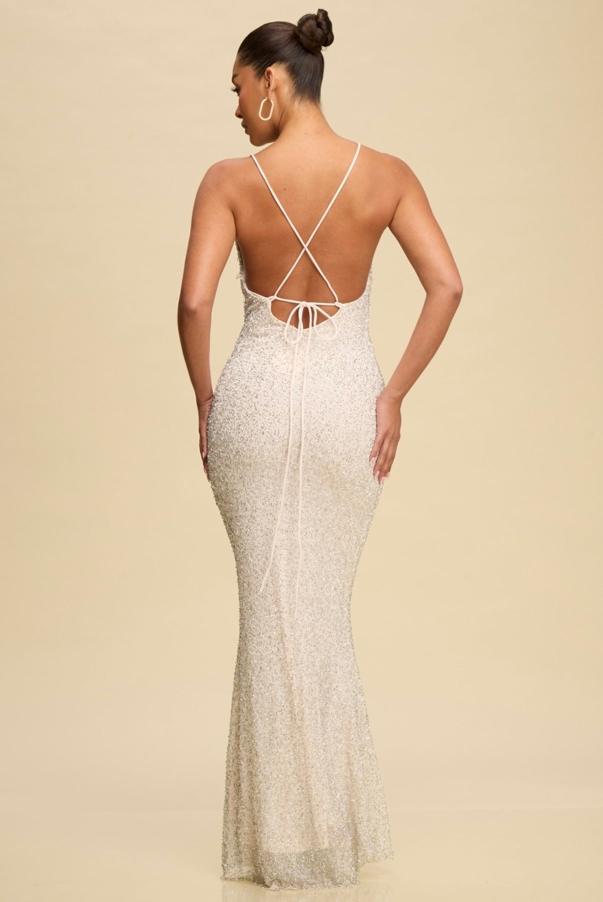 Vanessa Confetti Glass Gown