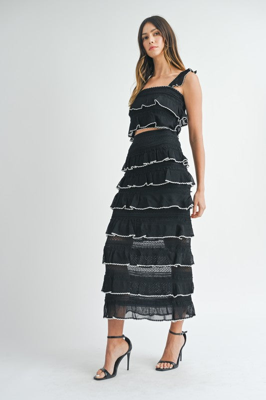 Francesca Midi Crochet Dress Set