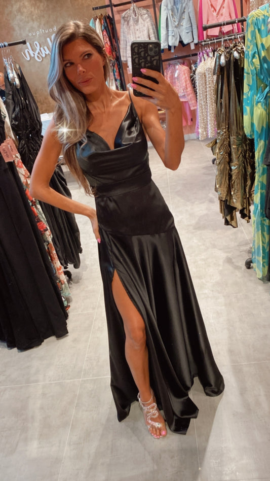 Melodie Gala Satin Maxi Gown Dress