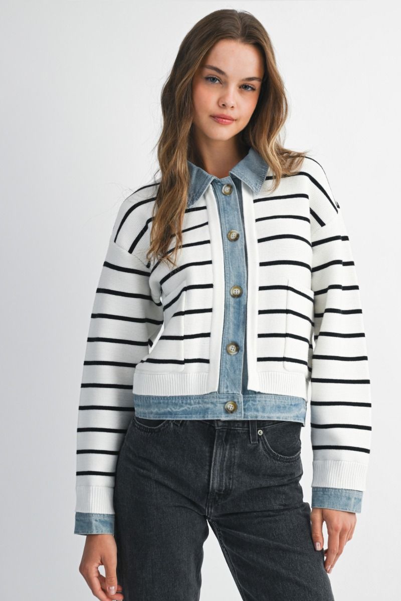 Maddy Sweater Denim Coat