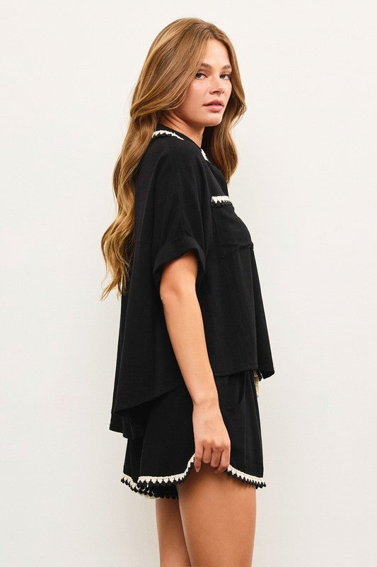 Eva Linen Macrame Shirt