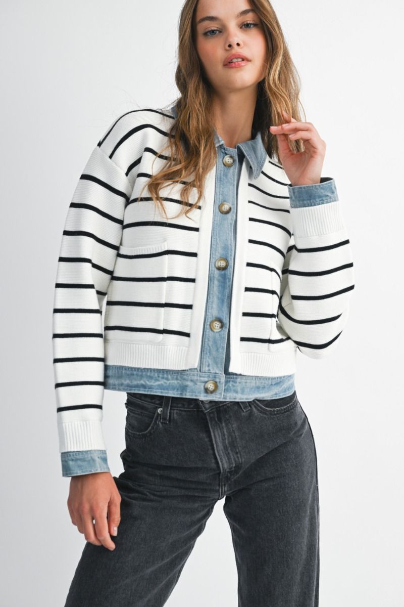 Maddy Sweater Denim Coat