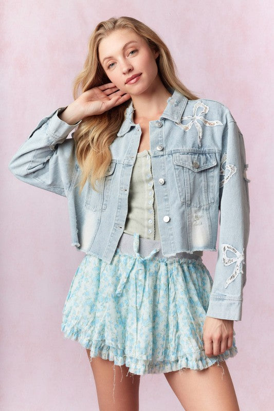 Zoe Denim Bow Jacket