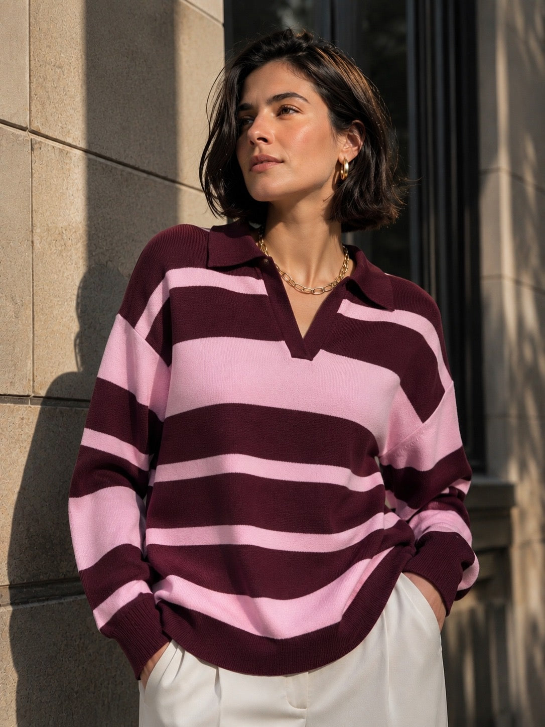 Beth Rugby Polo Sweater