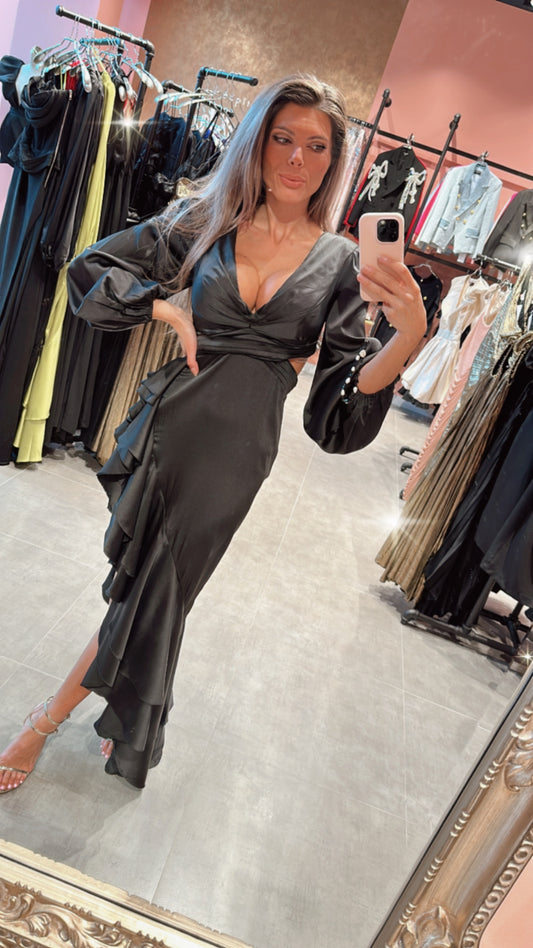 Dorinda Gala Asymmetrical Maxi Dress