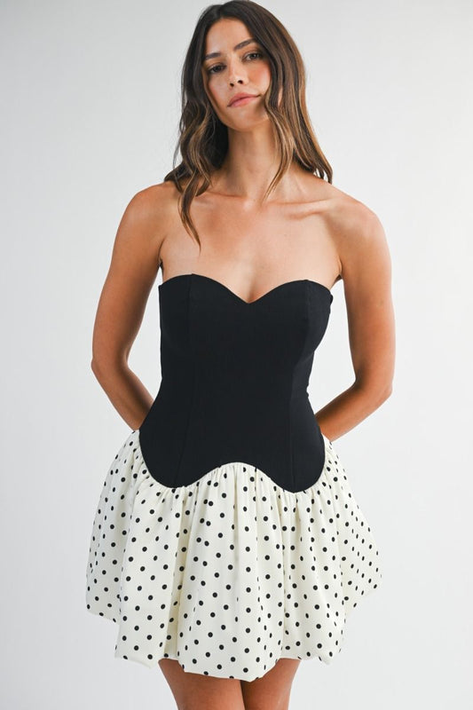 Dotty Mini Corset Dress