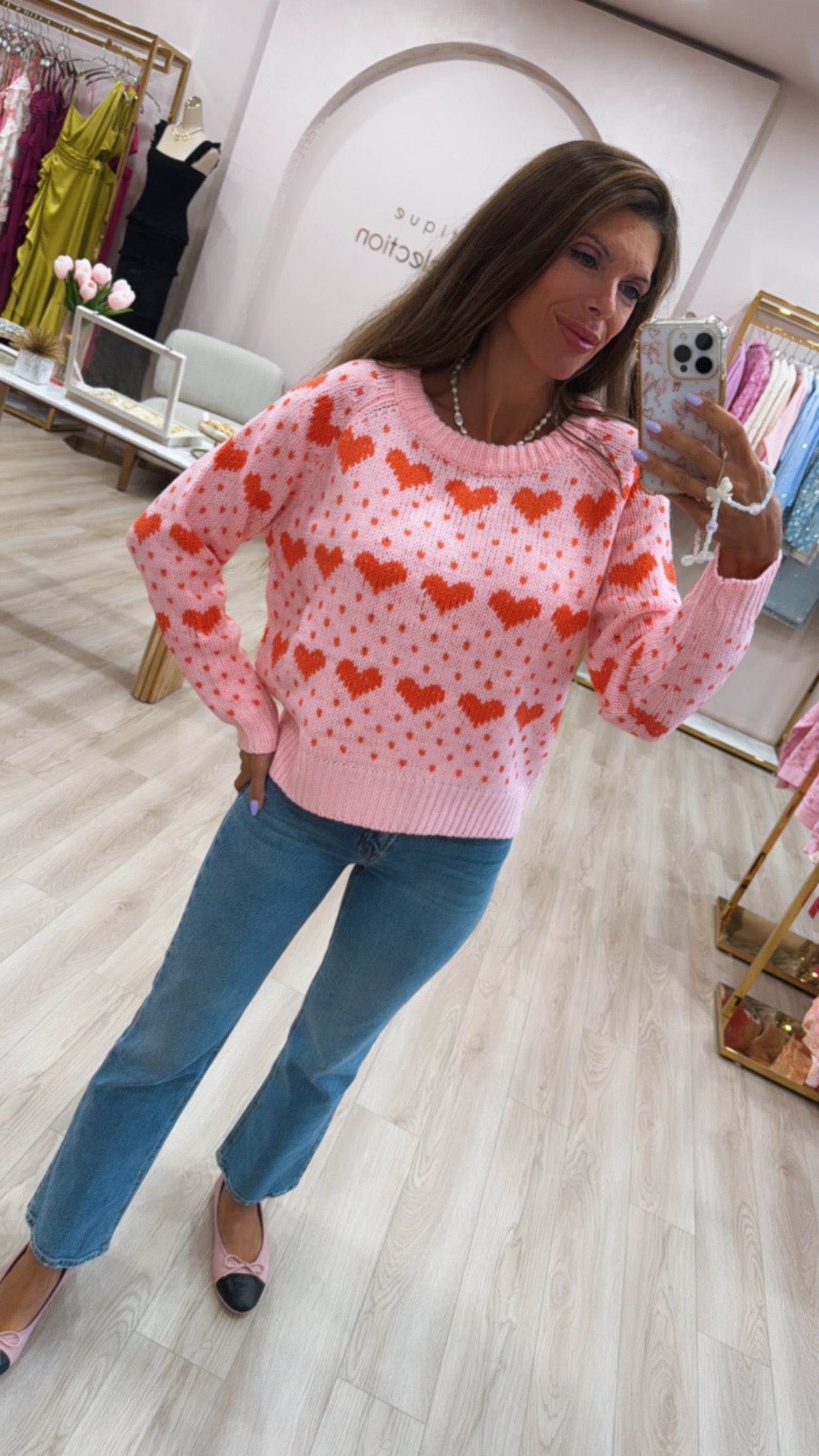 Miss Cupid Hearts Sweaters