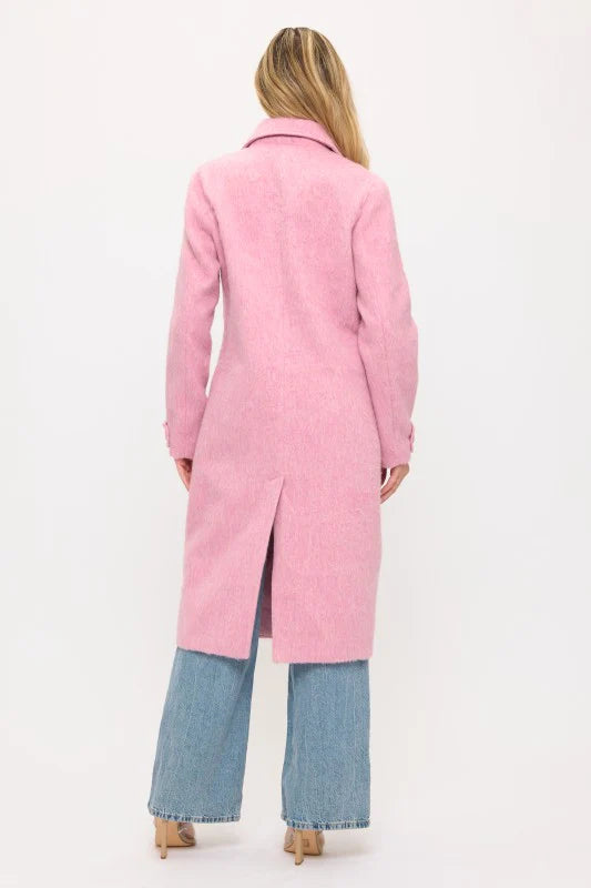 Penny Mohair Long Pink Coat