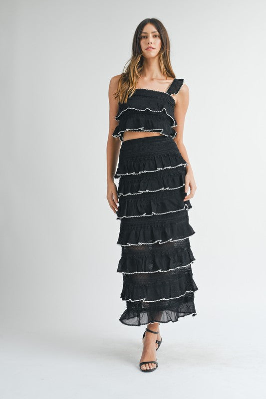 Francesca Midi Crochet Dress Set