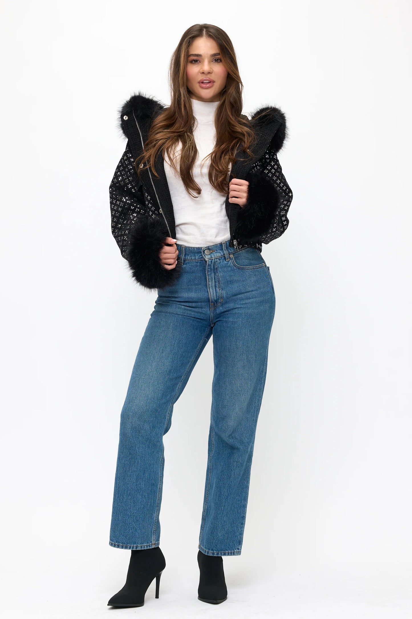 Dalia Bomber Faux Fur Coat