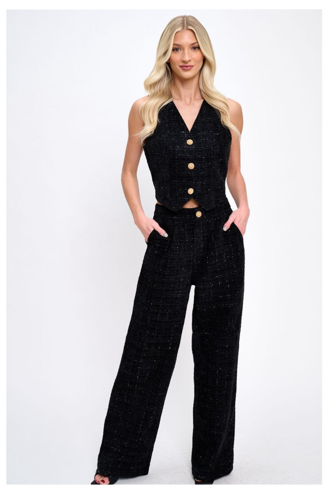 Karla Tweed Vest Set