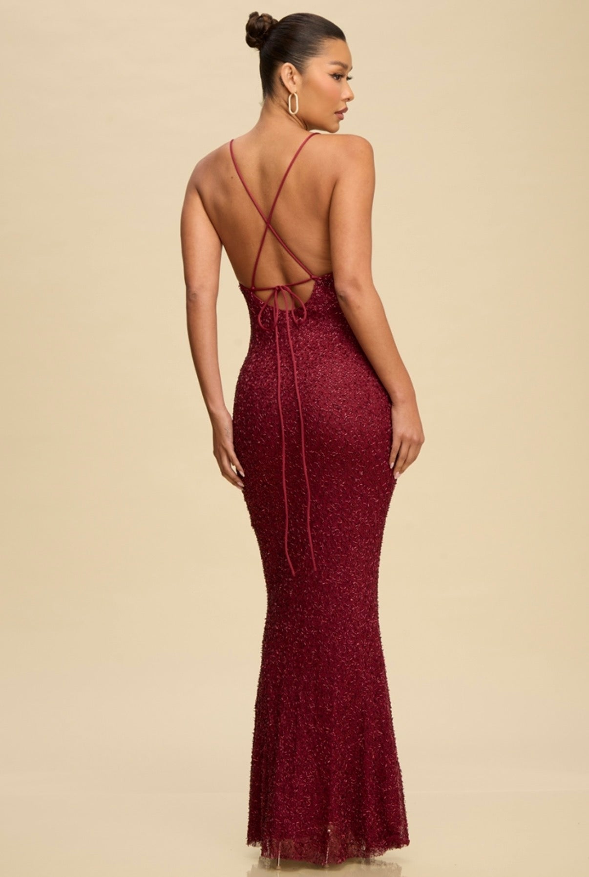 Vanessa Confetti Glass Gown