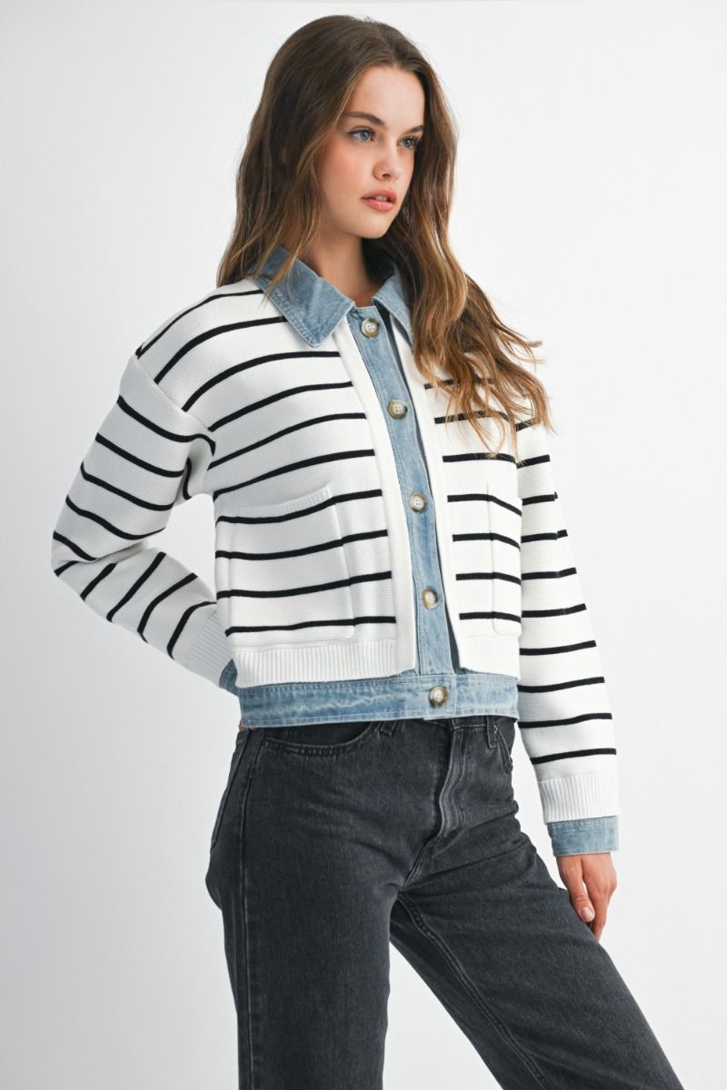Maddy Sweater Denim Coat