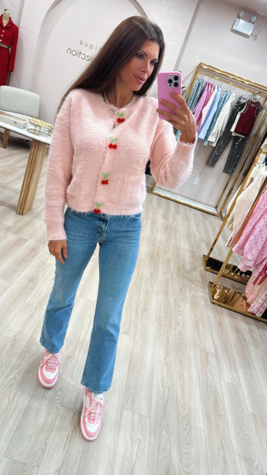 Theresa Cherry Buttons Cardigan