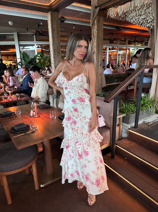 Mila Rialto Floral Ruffle Maxi Dress
