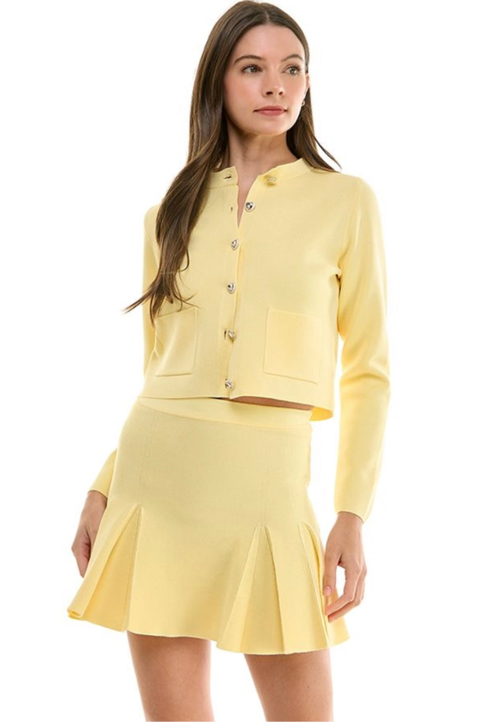 Carmela Pale Yellow Cardigan