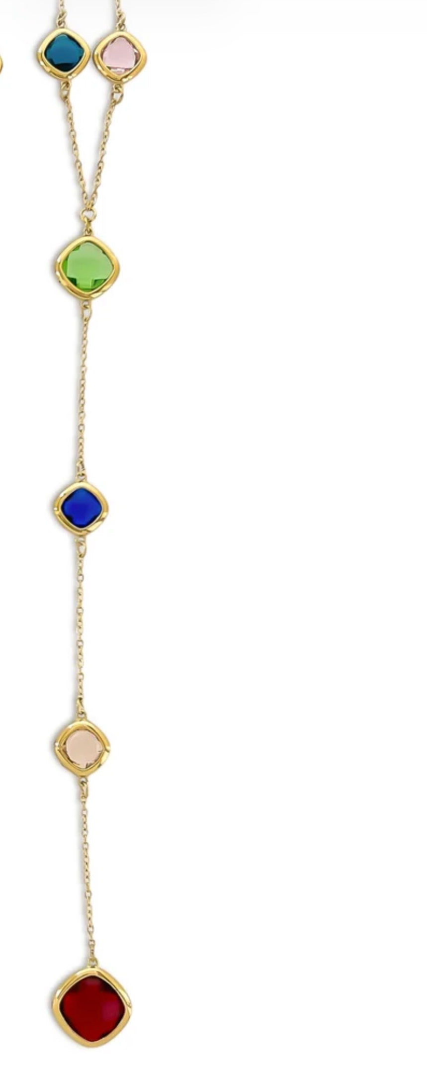 Jemma Plunging Gems Necklace