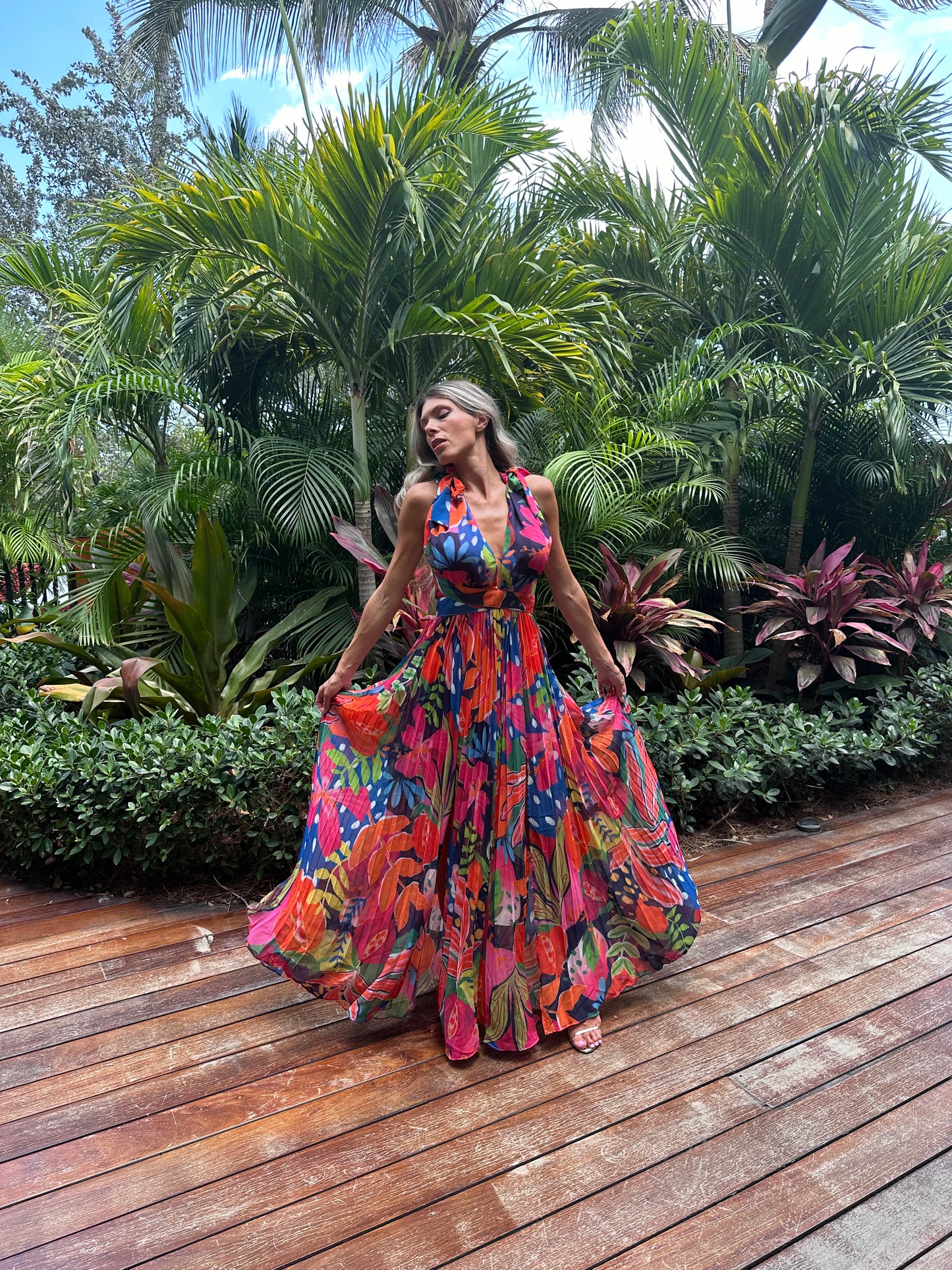 tropical party dresses Nathalia