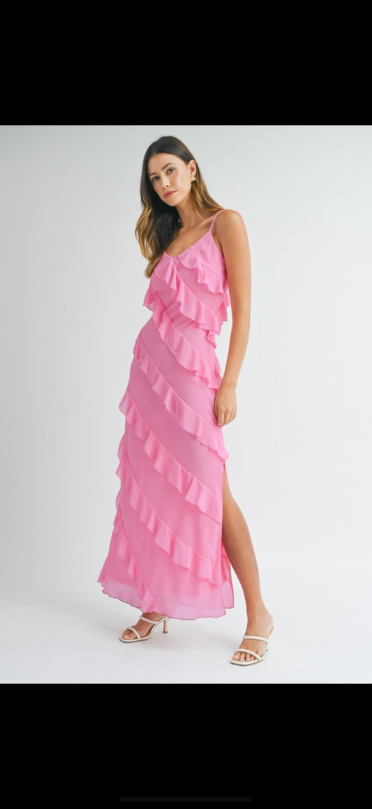 Jennifer Pink Maxi Dress