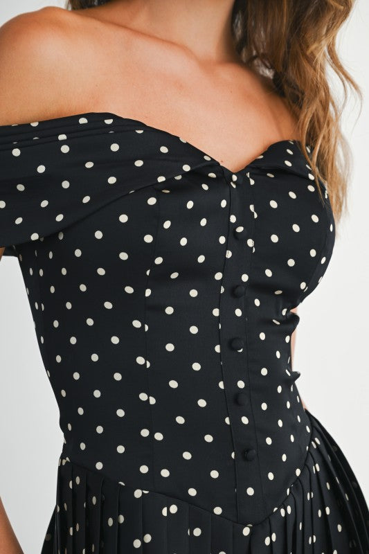 Evangelie Polka-Dotted Mini Dress