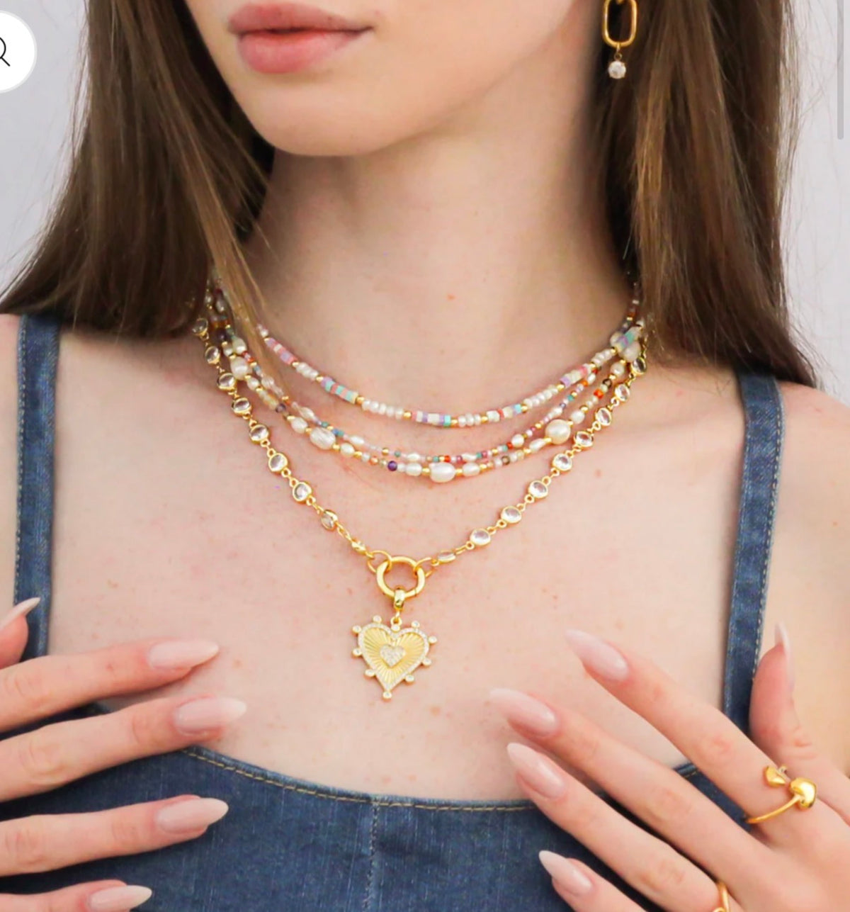 Bonny Pearl & Stone Necklace