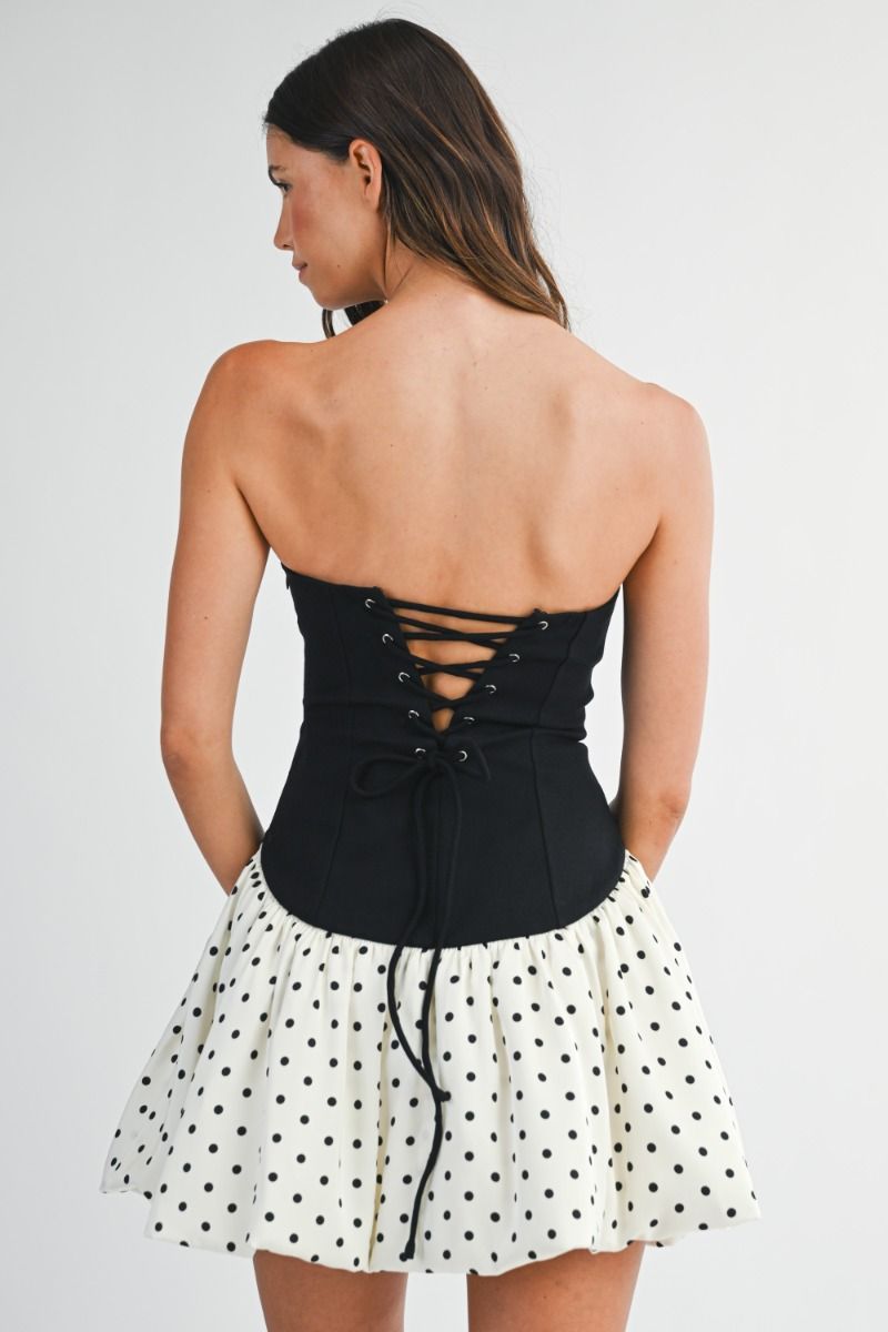 Dotty Mini Corset Dress