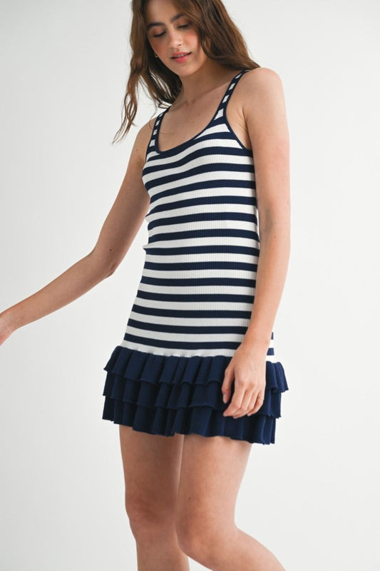 Serine Stripped Mini Dress