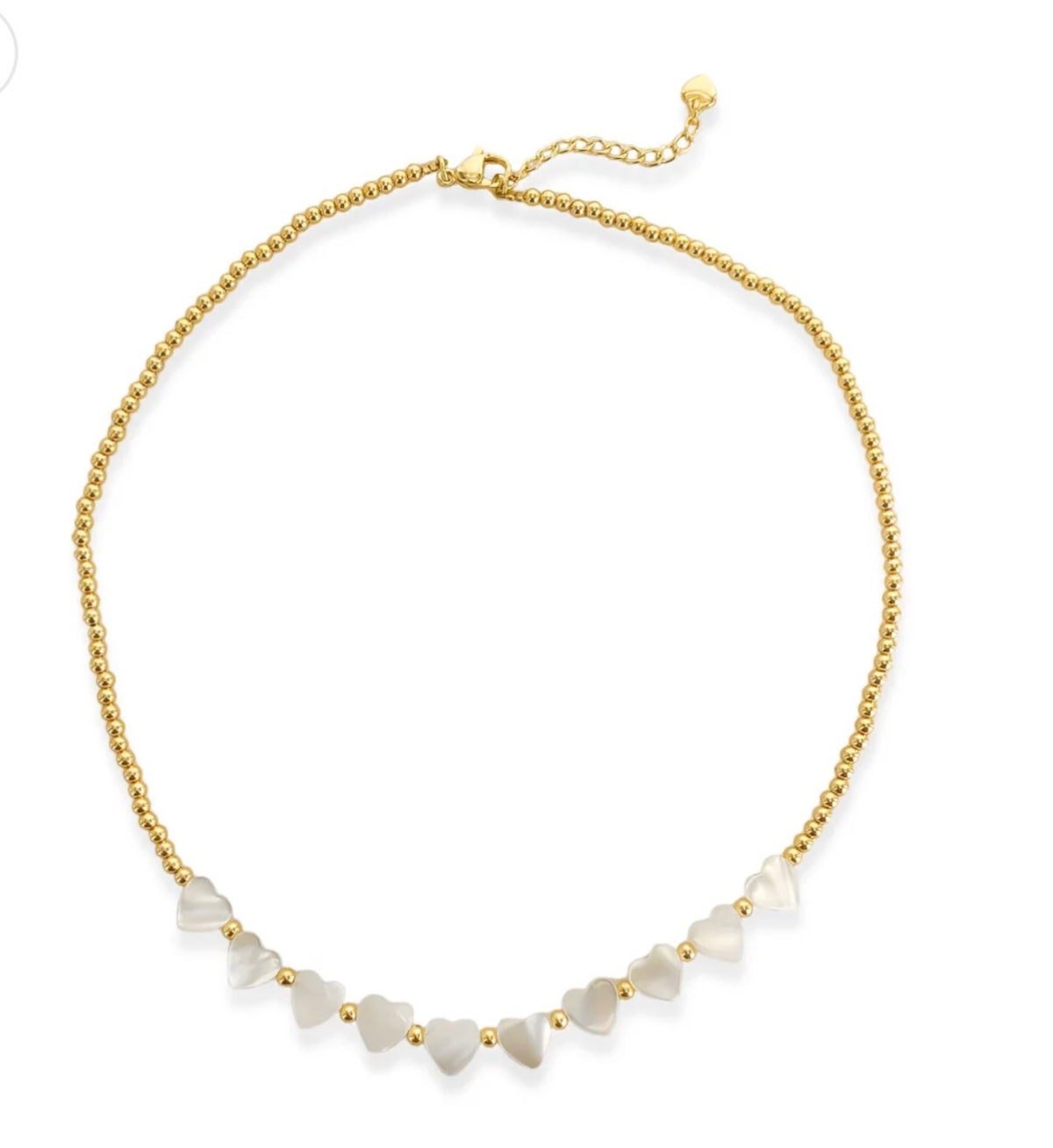 Cloe Mother of Pearl Heart Necklace