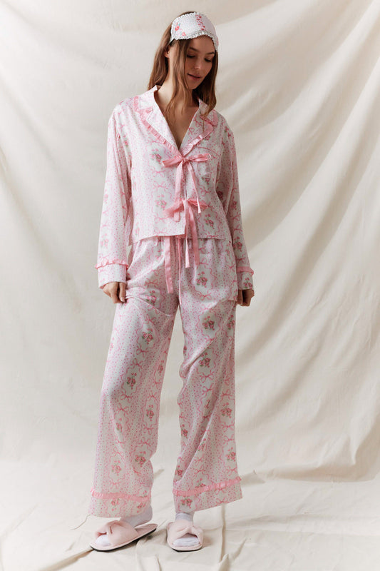 Britany Floral Satin Lounge Pajama