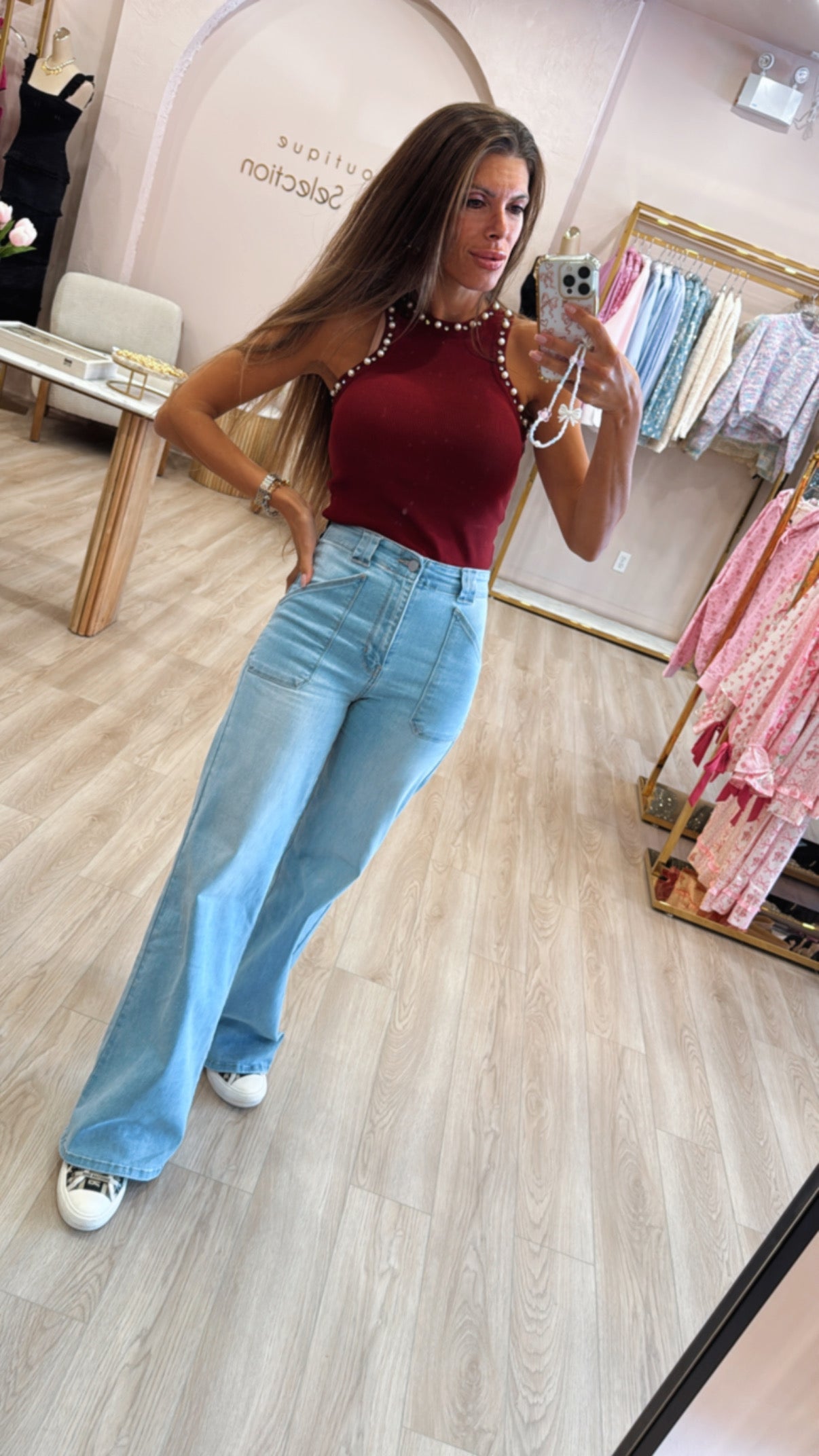 Adrianna Peal and Crystal Top