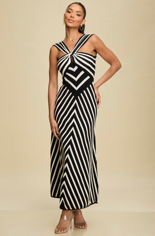 Carolina Chevron Knitted Dress