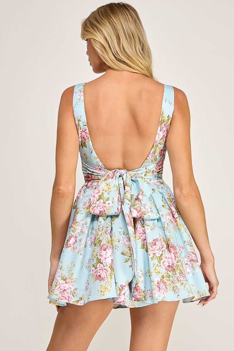 Belle Blue Floral Dress