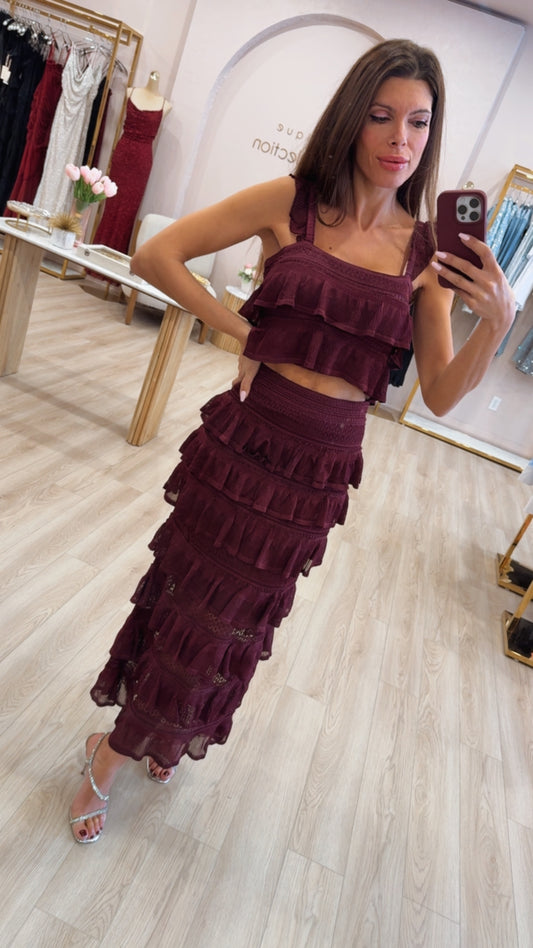 Francesca Midi Crochet Dress Set