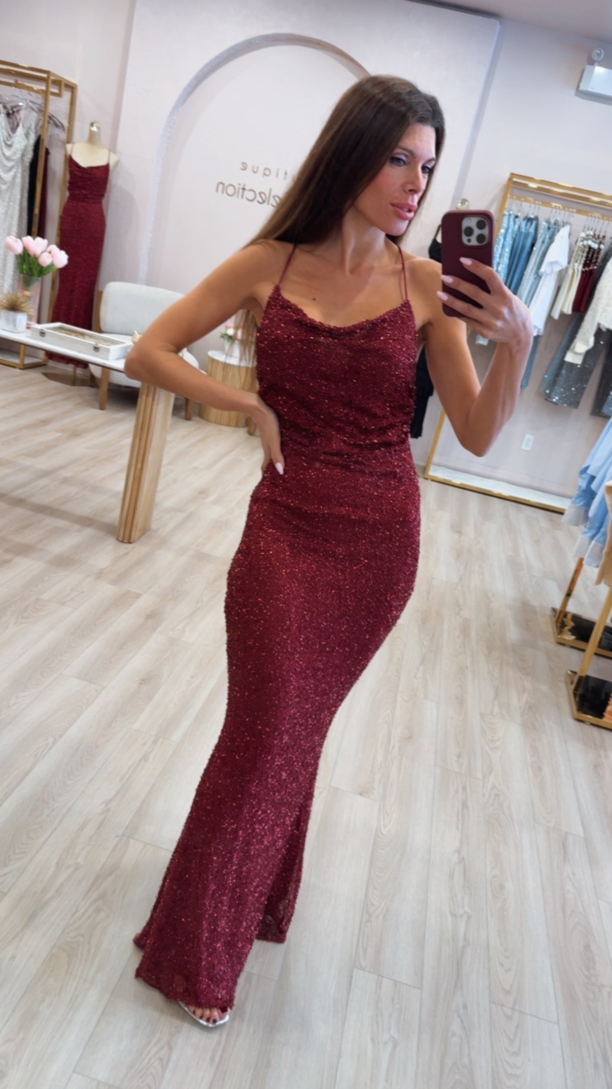 Vanessa Confetti Glass Gown