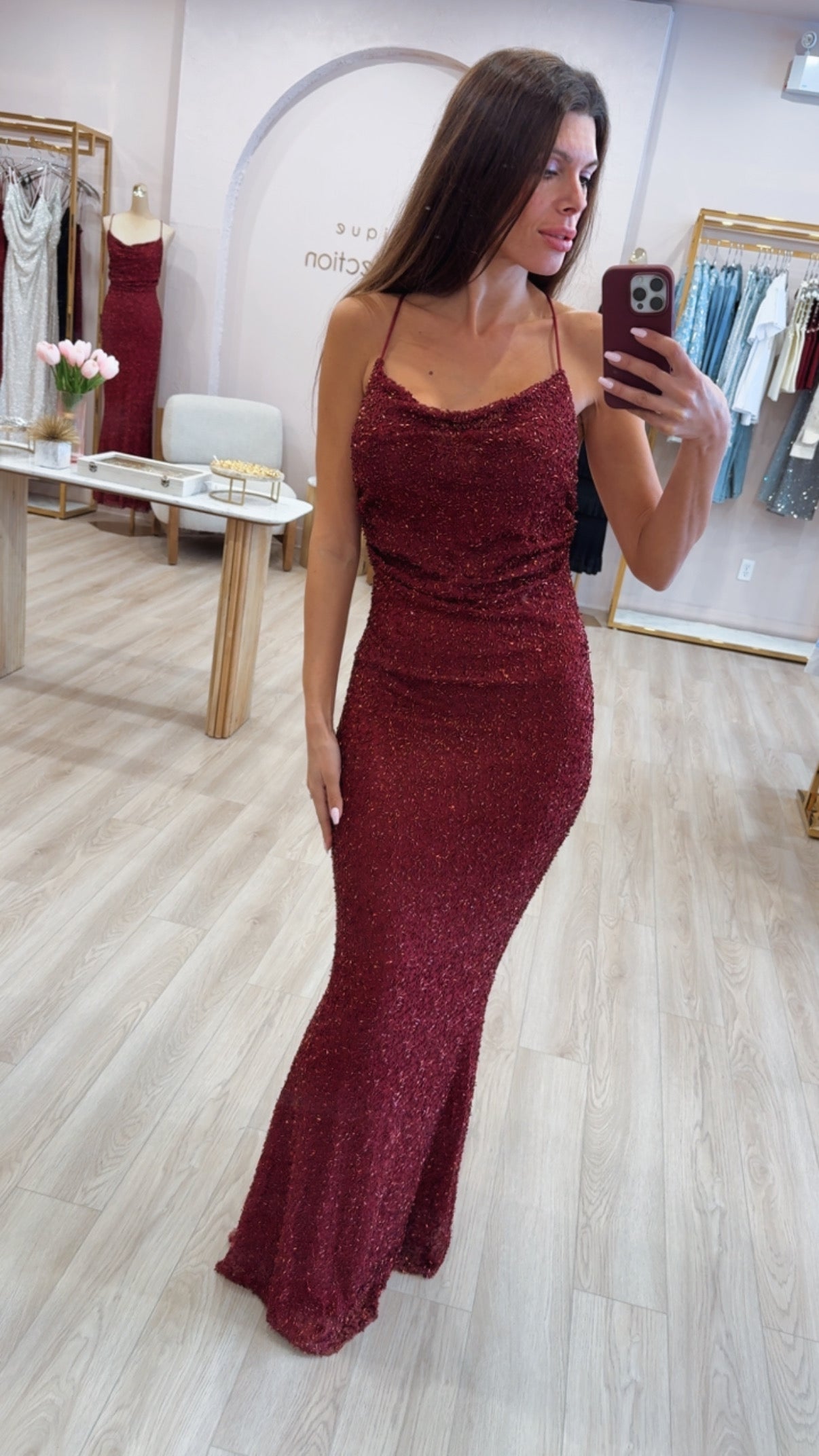 Vanessa Confetti Glass Gown